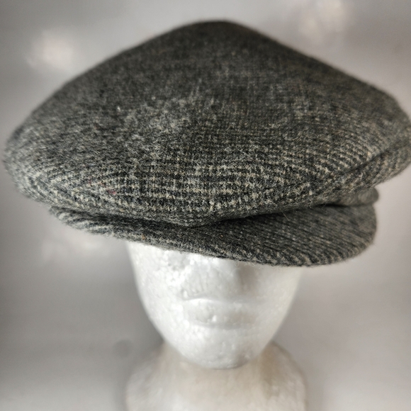 BEACON HILL Driving Flat Cap Hat Men's Large Gray Wool Newsboy Dadcore Vintage - Picture 9 of 9
